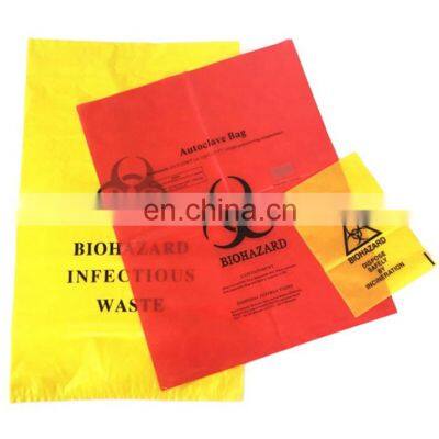 Factory Price Medical Red PE Plastic Waste Bag Yello Biohazard Bag for hospital