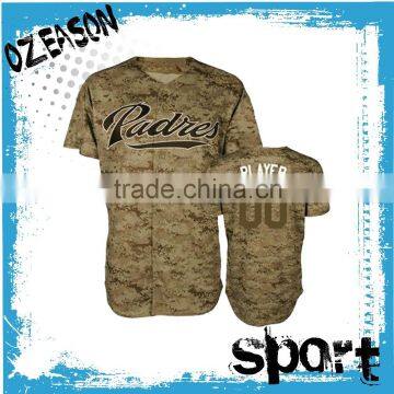 Wholesale Custom Cheap Digital Sublimated Camo Baseball Jerseys