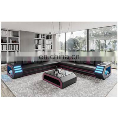 living room sofa 2021 Modern design set furniture sectional Sofa with LED light