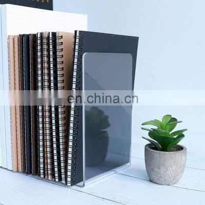 Modern Stylish Acrylic Book Ends L-shaped Acrylic Book Stand Holder for Home Office