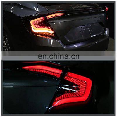 LED Tail Lights For Honda Civic 2016-2019 Tail Light Rear Lamp Turning+Reversing+Brake Light photo-4