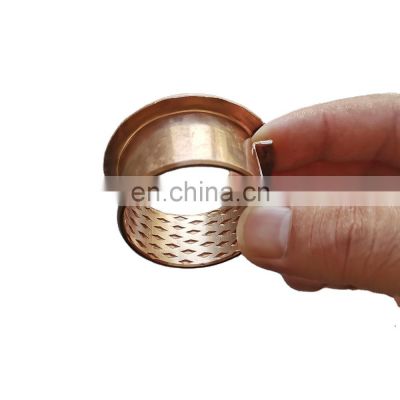 CuSn8P Bronze Bearings Material  Flange Cylindrical Wrapped Bronze Bush Brass