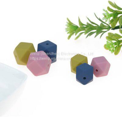 Teeth Food Grade Round Silicone Polygon Beads photo-3