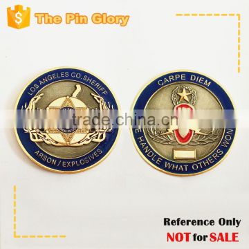 custom challenge coins Los Angeles Co. challenge coin carpe diem coin gold challenge coin