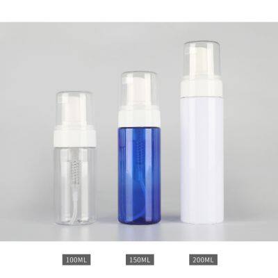 Empty Plastic Foam Pump Bottle 30ml 50ml 60ml 100ml 150ml 200ml Clear White Blue Pet Facial Cleanser Mousse Foam Pump Bottle photo-4