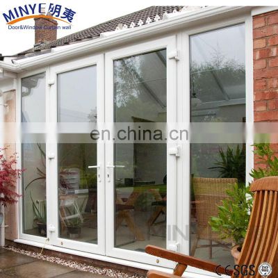 UPVC profile plastic steel door with grid design