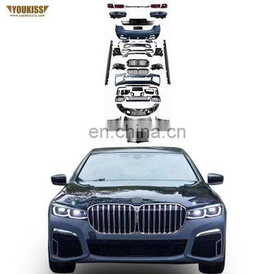 OLD upgrade New Front Rear Car bumpers For BMW 7 Series G11 G12 Modified M Style Body kits Headlights Taillights Side skirt Hood