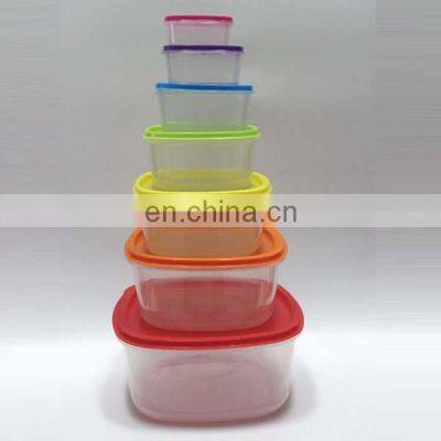 7 Pcs Rainbow Storage Box 14Pcs Plastic Food Container With Lid photo-2