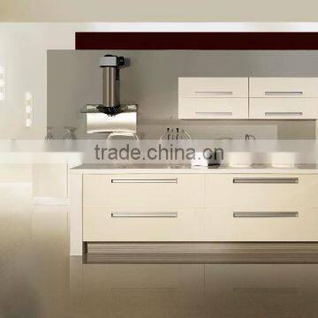 Modern Lacquer Wood Grain Melamine Finish Kitchen Cabinet