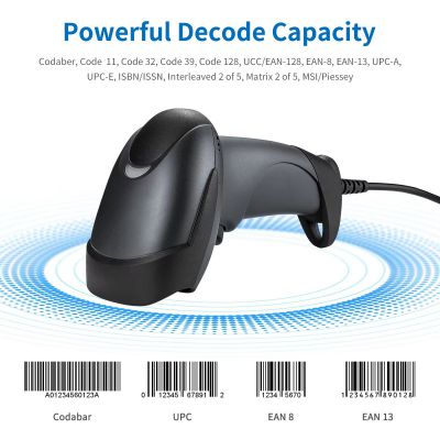 Handheld 1d and 2D Barcode Scanner with Wired Connection