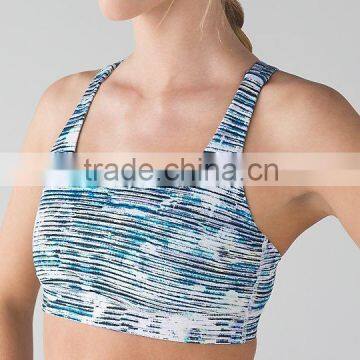 Lady's fitness wear training wear space dye sport bra