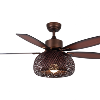 Novo ventilador de teto com luz personalizado em vime, ventilador de teto americano de cinco pás com frequência variável para sala de estar, (Wechat: 13510231336)