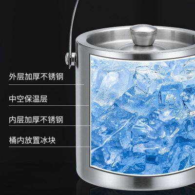304 Stainless Steel Ice Bucket, Champagne Bucket, Red Wine Bucket, Beer Bucket photo-2