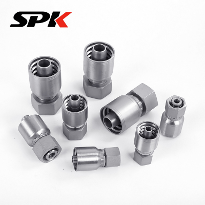 Parker One-Piece Hose Crimp Fittings, Series 43 Crimp Straight Fittings, High-Pressure Hydraulic Tube Crimp Straight Tube Fittings