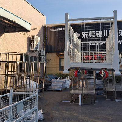 Customized Warehouse Storage Foldable Stackable Metal Steel Wire Mesh Pallet Cage