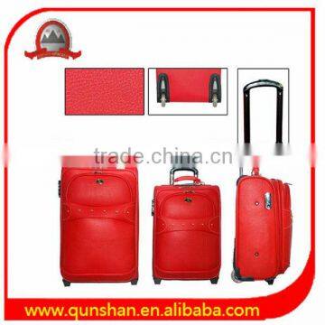 cheap trolley luggage made of PU fabric