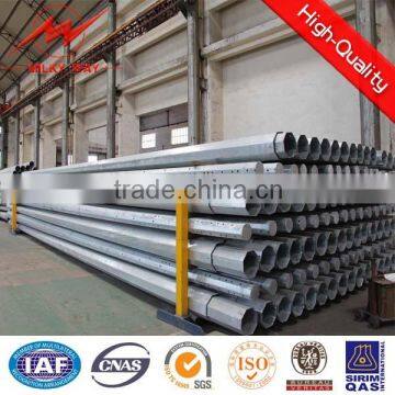 2016 treated metal power pole for philippines 35ft