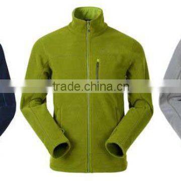 Men's plain thick spring casual polar fleece jacket