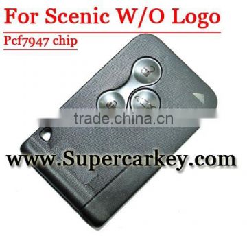 3 button smart key with pcf7947 chip for Renault Scenic key without logo