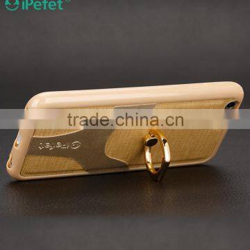 Double Color Cell Phone Leather Case for IPhone 6S With Ring Holder photo-5