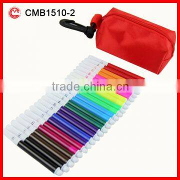 24pcs kids mini permanent Color marker set with pencil case