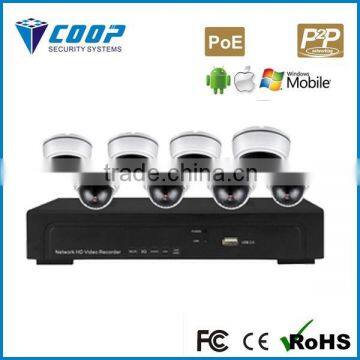 CCTV IP Came kit with 8pcs 1080P IR Dome Cameras 8CH NVR 4TB HDD 8-port PoE Switch