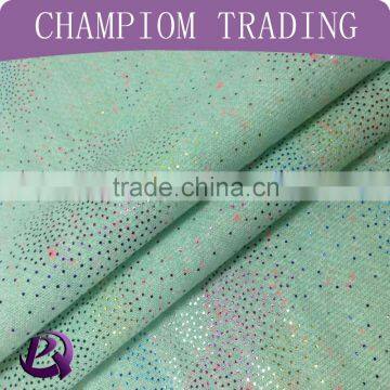 2015 China hot sale fashion T/R foil knitted fabric for lady garment