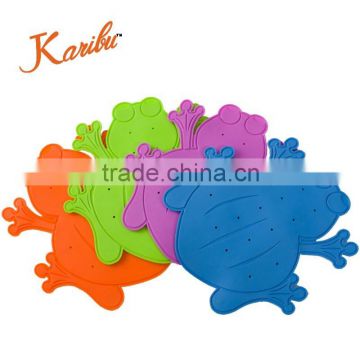 PM1831 Non-Phthalate PVC Cartoon Animal Frog Shape Bath Mat with Anti-slip Surface