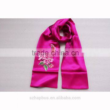 100% Silk Scarf With Handmade Embroidery in Silk Threads photo-3