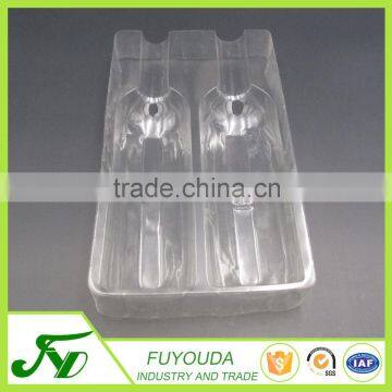 2015 China produce clear plastic clamshall bottle box