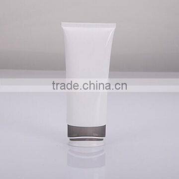 120ml empty white color packaging tube with two color popular flip top cap for cosmetic