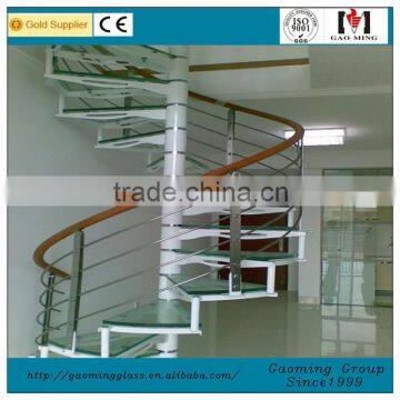 frame/frameless glass stair step