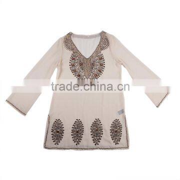Sequins lady long sleeve skirt designs frocks dress female clothing design