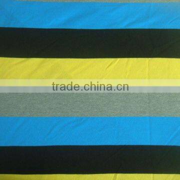 21s 190gsm CVC60/40 color stripe jersey fabric