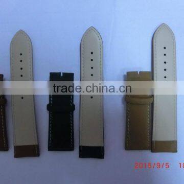 Durable Leather Deployment Watch Band Strap Buckle Bracelet Watch Bands photo-3