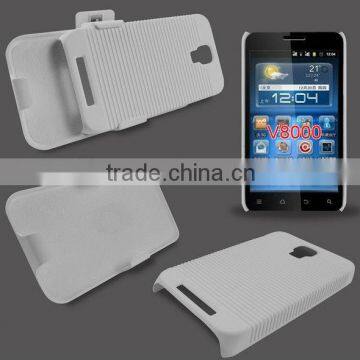 Multifunctional White hard case+belt clip holster,belt clip case for ZET Engage V8000