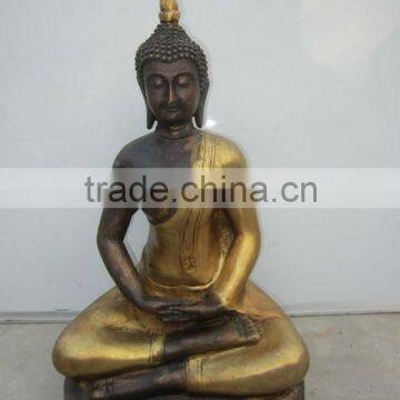 wood laughing buddha statu