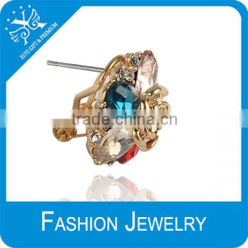 color earring wholesale cheap single stone earrings