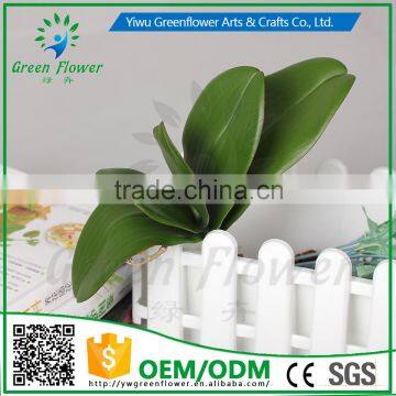 2016 Wholesale PVC Artificial leaf Orchid leaves small 5pcs