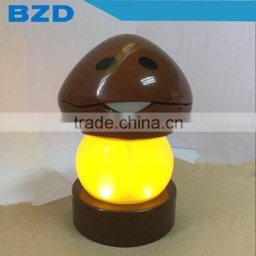 New Promotional Creative Design Cartoon Mushroom Push Control Indoor Battery Operated LED Table Lamp