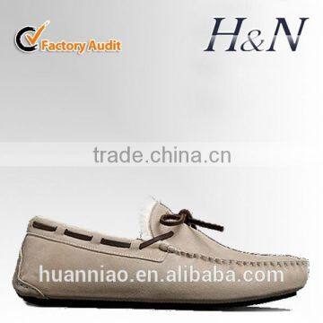 2014 men casual flat leather shoe