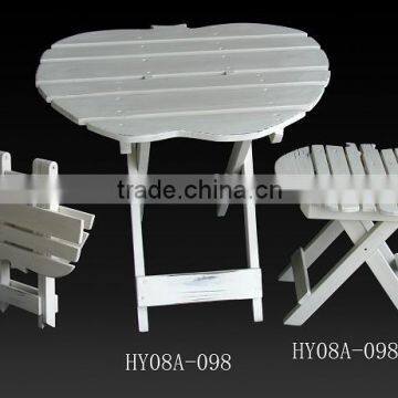 Antique apple shape foldable wood chair for garden deco