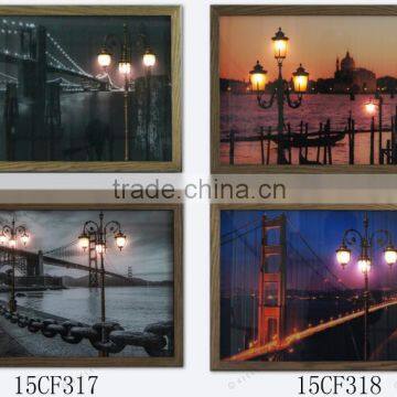 LED landscape LED pictures LED photo LED wall decor Modern Wall Art living room decoration LED family design