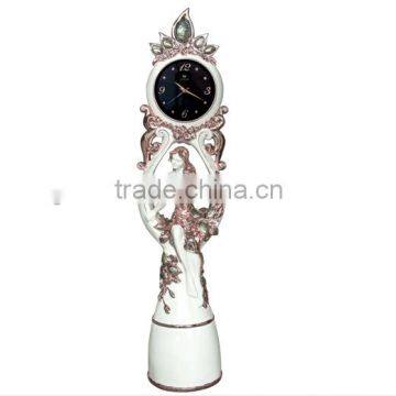 Luxury ceramic floor clock relief soft home accessories Home Decoration clubs Alice                        
                                                Quality Choice