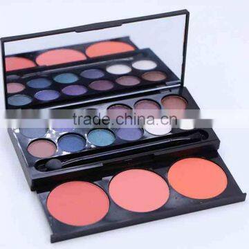 DUOMEILA 12 color eyeshadow palette with 3 color blusher makeup eyeshadow set