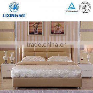 Luxury French and European Style Genuine Leather Bed