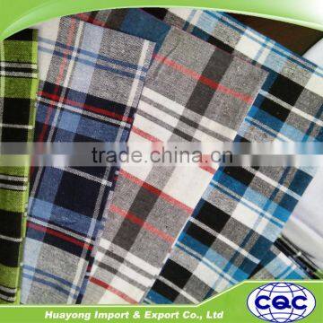 Cheap Recycle Cotton TC Check Fabric for Garment with designs