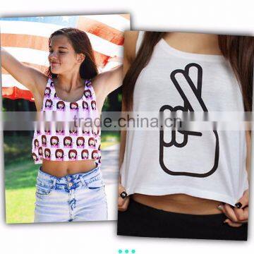 top hot latest fashion women custom sublimation tank top