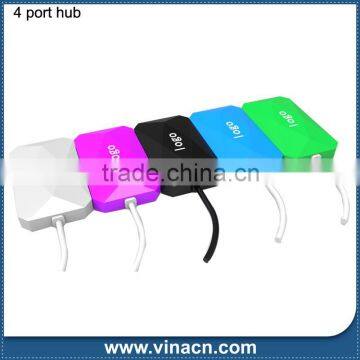 New 4 Port High Speed USB 2.0 Slim Compact Multi Hub Expansion Smart Splitter