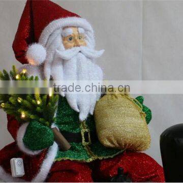 XM-A6131 Outdoor 55 Inch Giant Christmas Inflatable Santa Train Ornament With Gifts and Lighted Tree photo-3